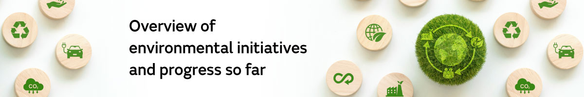 Overview of environmental initiatives and progress so far