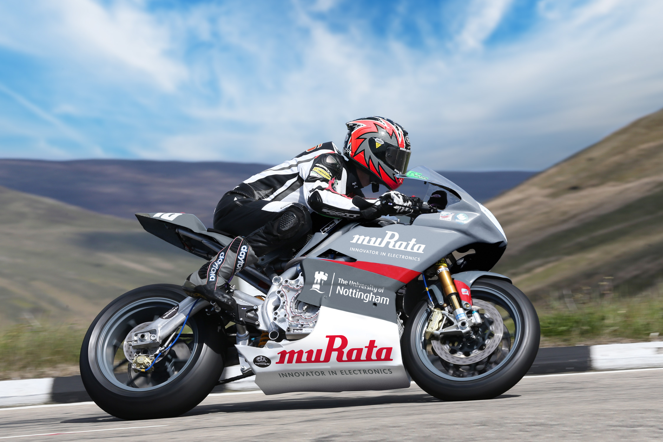 Murata sponsored Nottingham University electric motorbike
