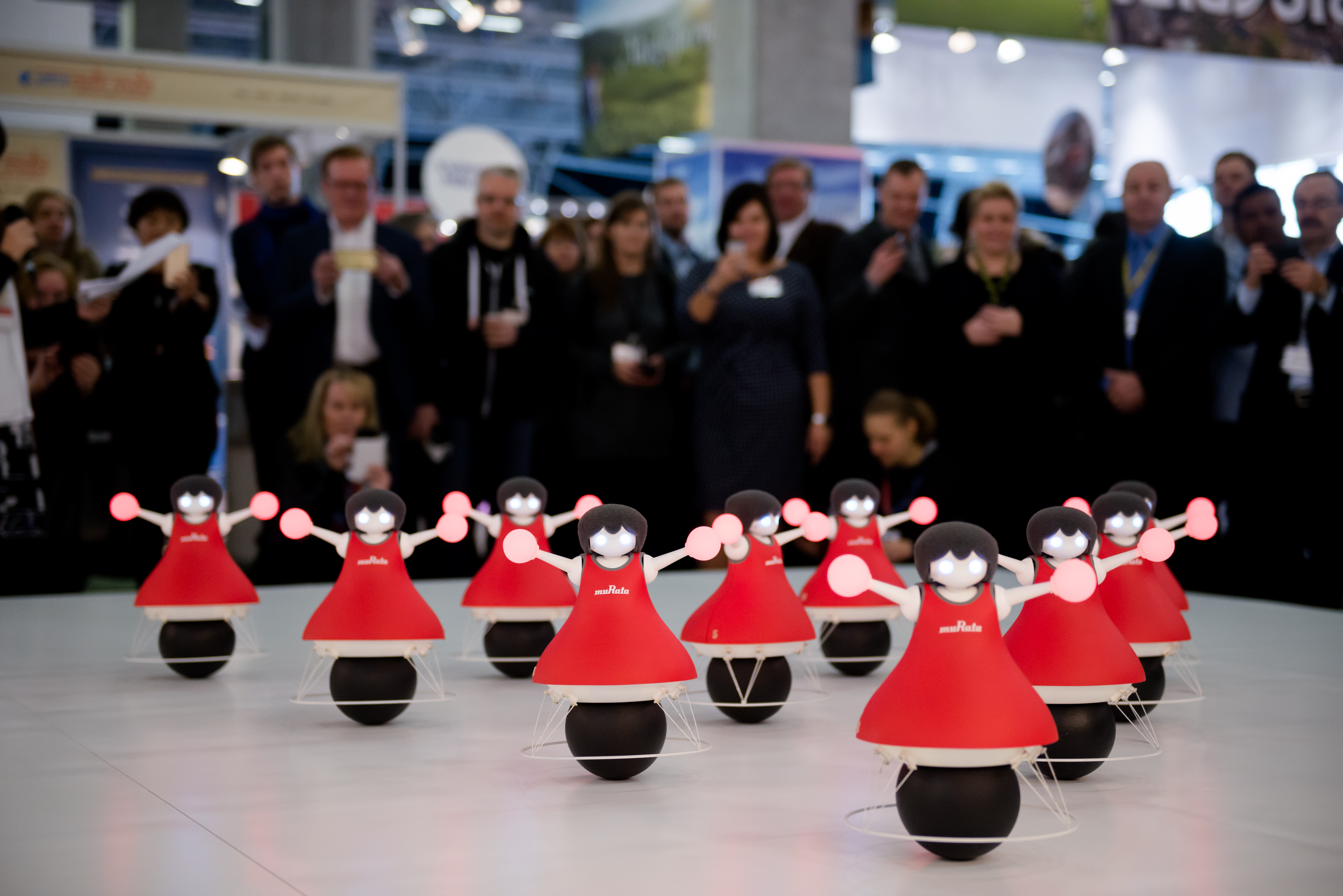 Murata cheerleaders and press at MATKA event