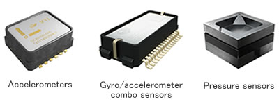 Accelerometers, Gyro/accelerometer combo sensors, Pressure sensors