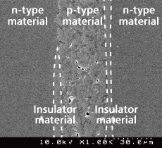 Fig. 4 SEM image of p/n junctions