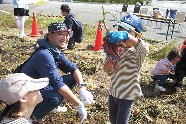 さつまいも収穫時の写真