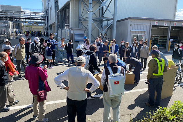 避難訓練の様子