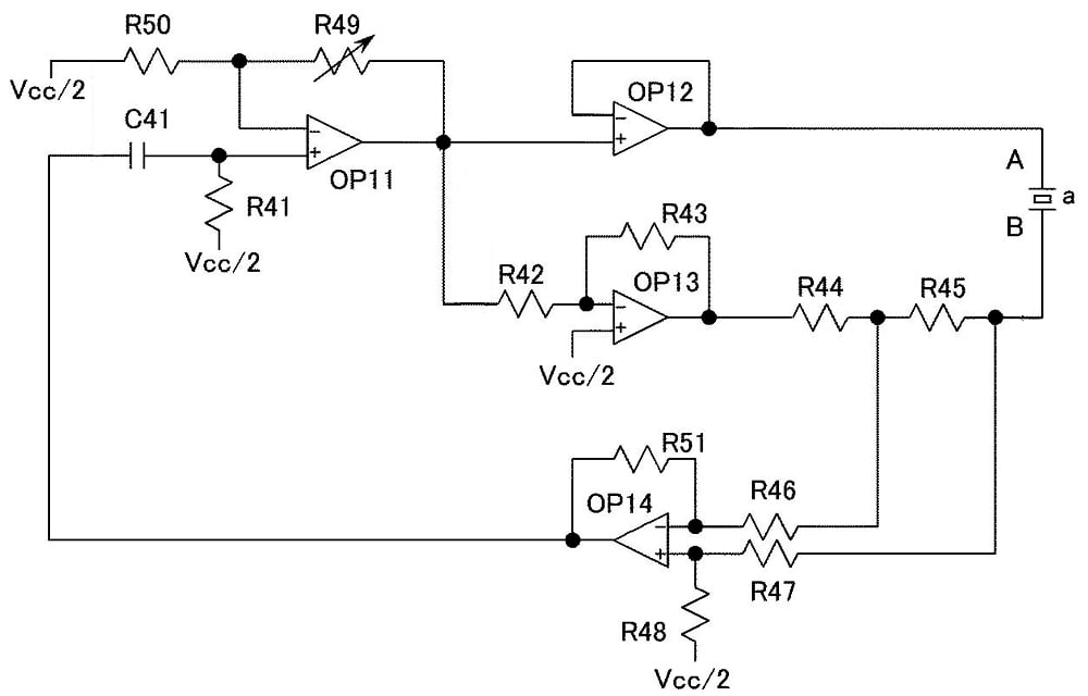 Example of a Resonant Frequency Drive Circuit for a Piezoelectric Actuator